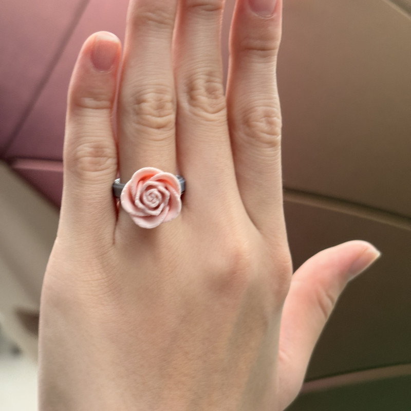 Sevgi Dolu Çocuk Gül Yüzük - 3D Baskı Özel Tasarım