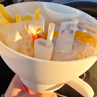 McDonalds Araç İçi Yemek Tutucu - 3D Baskılı Fast Food Taşıyıcı