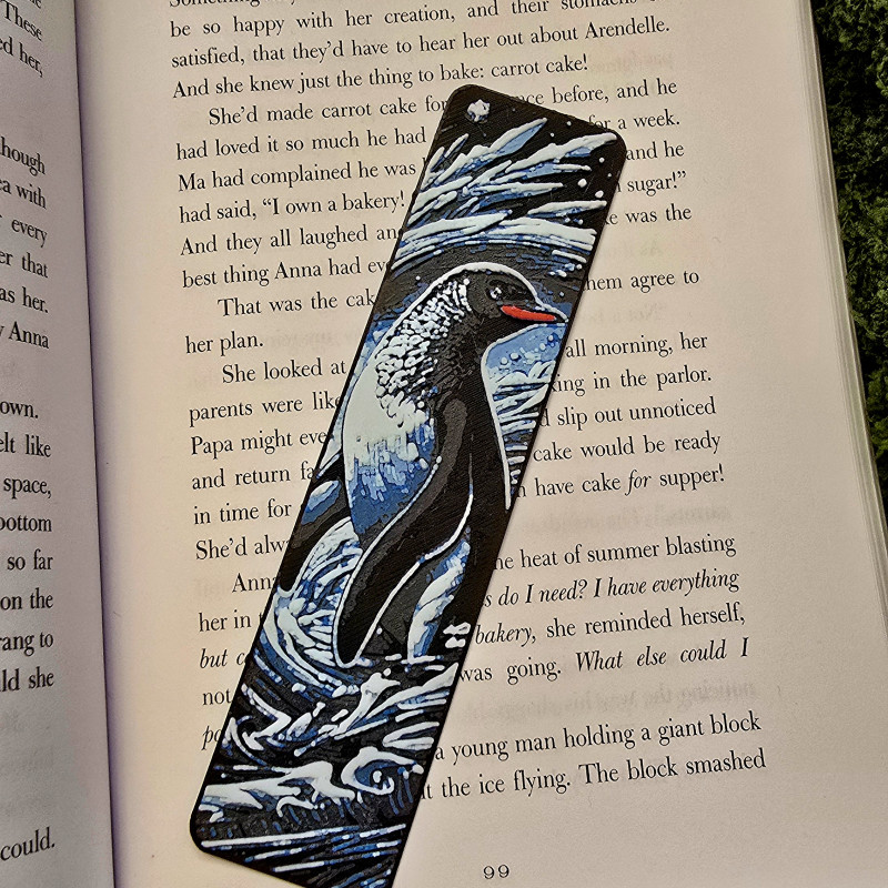 Penguen Kitap Ayracı - 3D Baskılı Tux & Tex Tasarımı