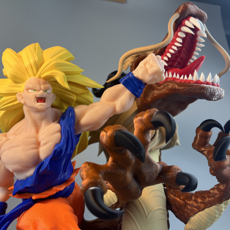Dragon Ball Super 3 Dragon Fist Goku 3D Baskı Heykel - Anime Koleksiyon