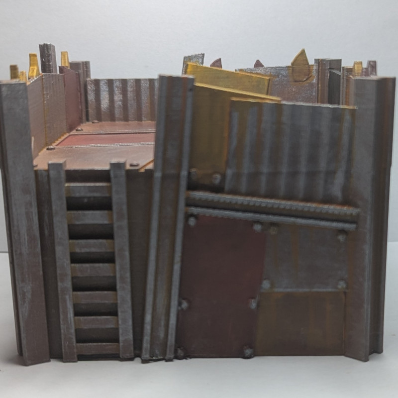 Savaş Alanı Hurda Kulübeleri - 3D Baskı Mimari Minyatür