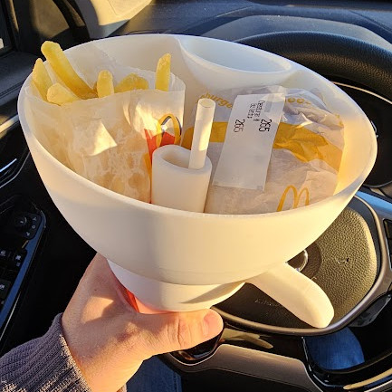 McDonalds Araç İçi Yemek Tutucu - 3D Baskılı Fast Food Taşıyıcı