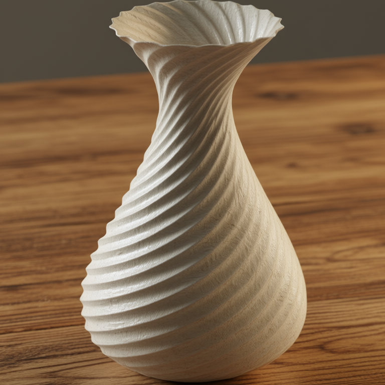 Dekoratif 3D Baskı Vazo - Özel Tasarım Ev Aksesuarı