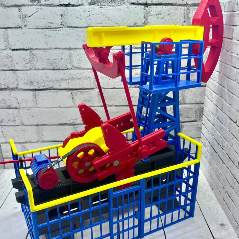 3D Baskı Petrol Pompalama Ünitesi - Eğitim ve Mühendislik Modeli