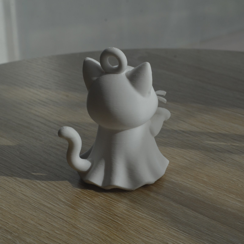 Hayalet Kedi Anahtarlık - Sevimli Cadılar Bayramı Aksesuarı Hayalet Kedi Anahtarlık - Sevimli Cadılar Bayramı Aksesuarı