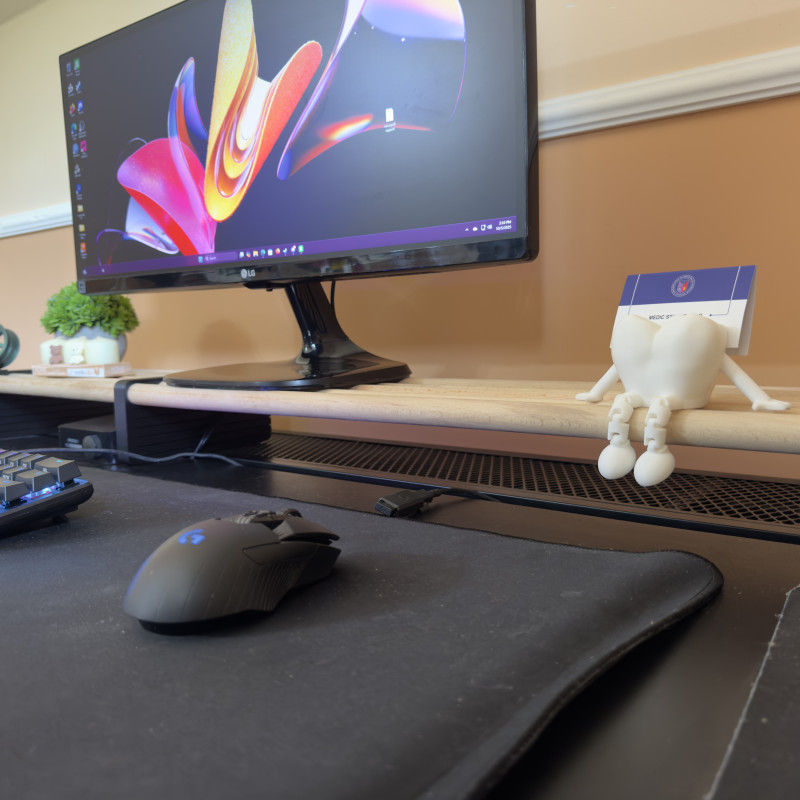 Modüler Ahşap Çubuklu Masa Rafı - 3D Baskı Ofis Organizasyon Modüler Ahşap Çubuklu Masa Rafı - 3D Baskı Ofis Organizasyon