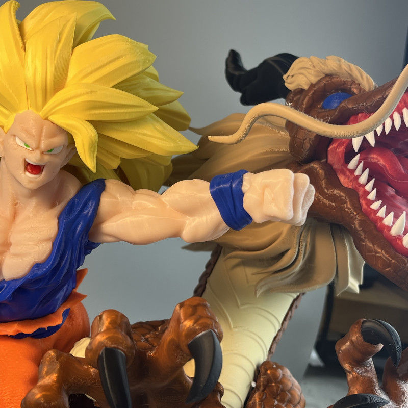 Dragon Ball Super 3 Dragon Fist Goku 3D Baskı Heykel - Anime Koleksiyon