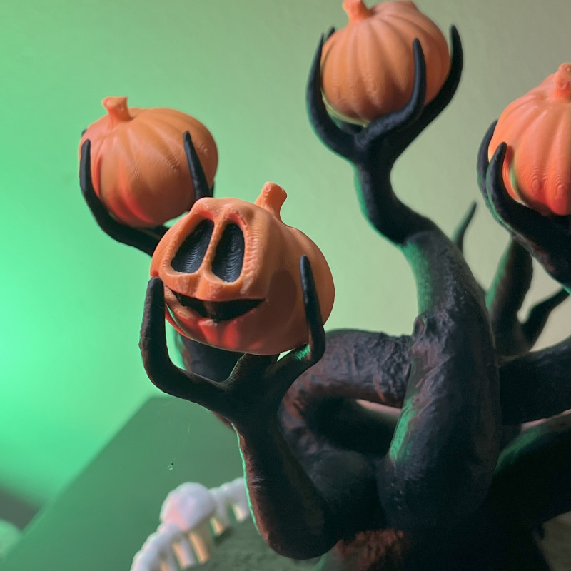 Cadılar Bayramı Bonsai Heykeli - Ürkütücü 3D Baskı Dekor