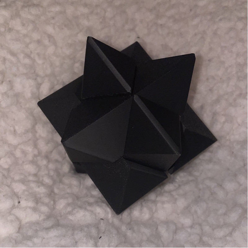 3D Geometrik Zeka Bulmacası Yıldız Küp - Zihin Açıcı Puzzle