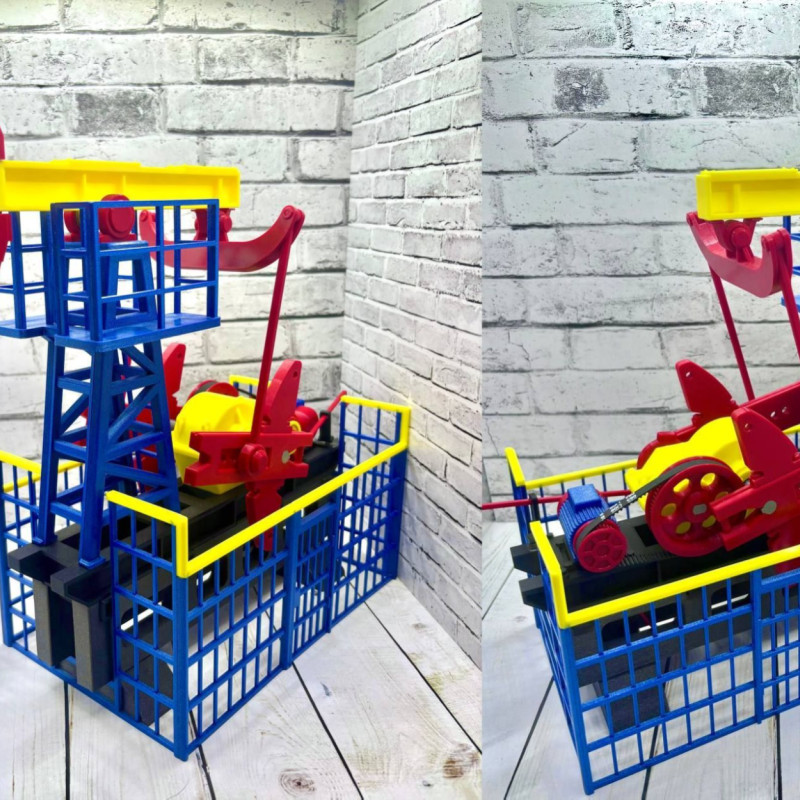 3D Baskı Petrol Pompalama Ünitesi - Eğitim ve Mühendislik Modeli