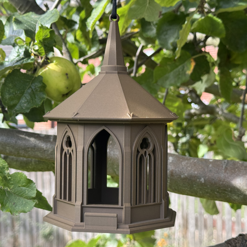 Gotik Katedral Kuş Yemliği - 3D Baskı Bahçe Dekoru