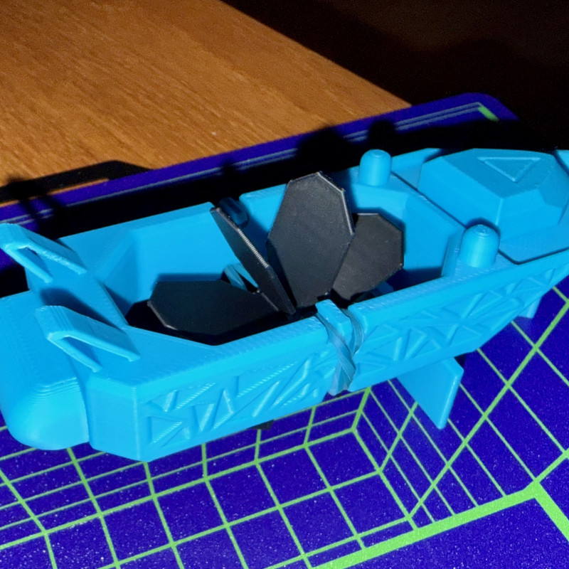 Lastik Motorlu Yarış Teknesi - 3D Baskı Eğlenceli Oyuncak