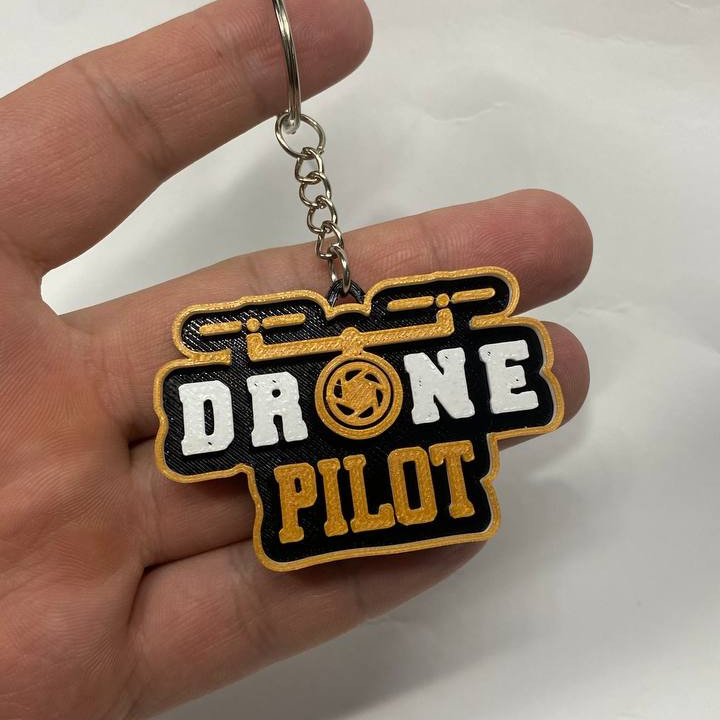 DRONE PILOT Anahtarlık - 3D Baskılı Drone Tutkunları İçin Özel Tasarım