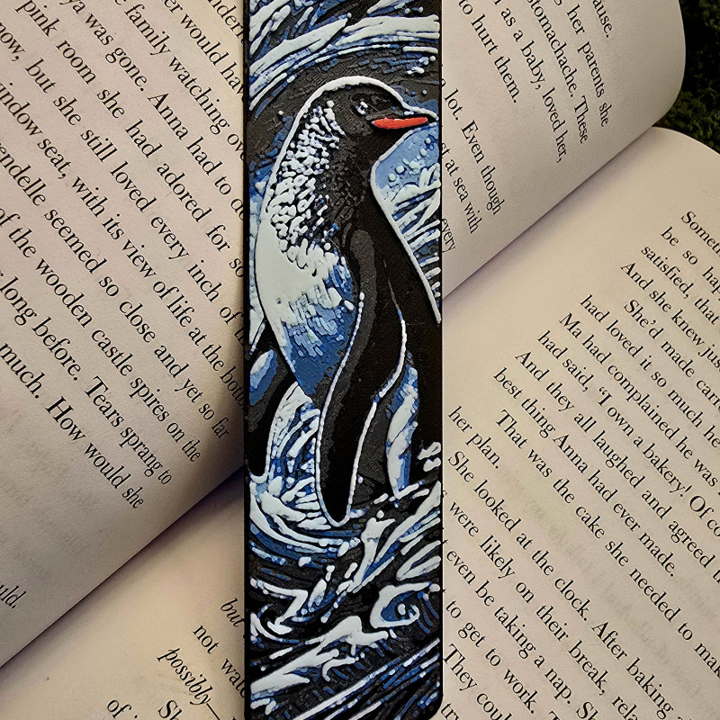 Penguen Kitap Ayracı - 3D Baskılı Tux & Tex Tasarımı
