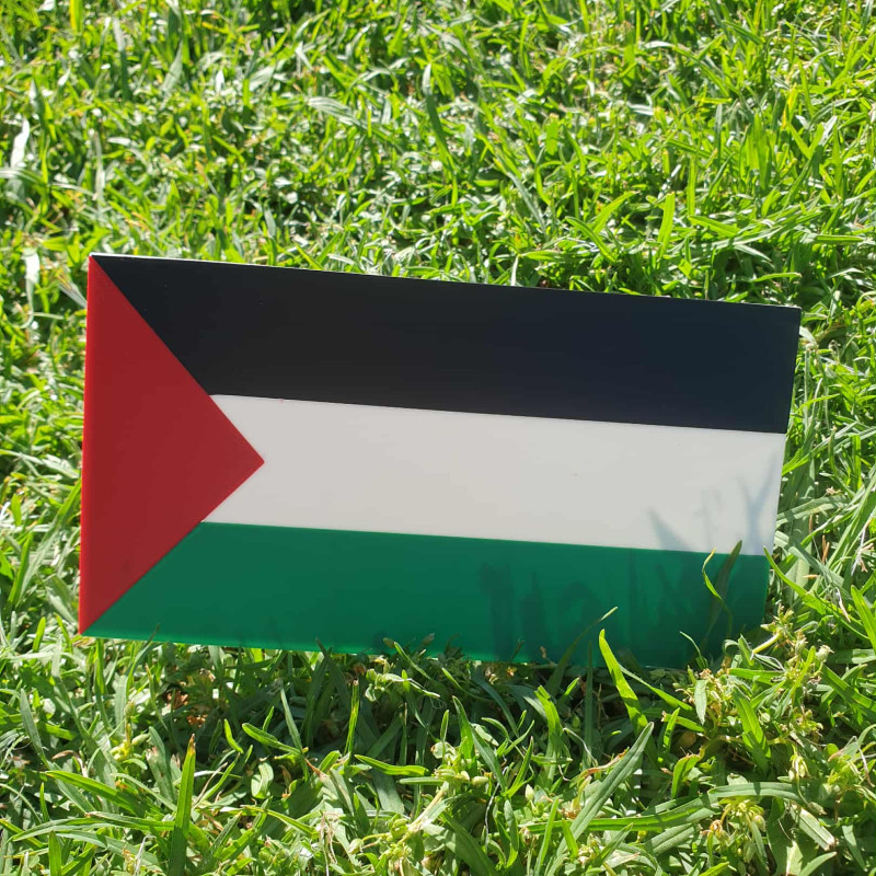 Filistin Bayrağı 3D Baskı Dekoratif Plaket - Özgün Tasarım