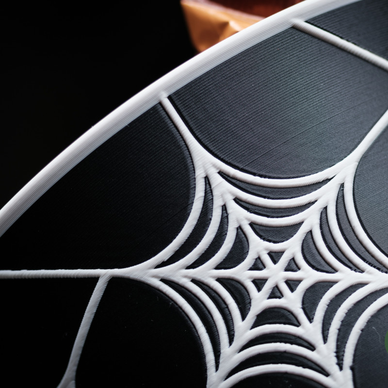 Minimalist Örümcek Ağı Desenli Cadılar Bayramı Şeker Kasesi - 3D Baskı