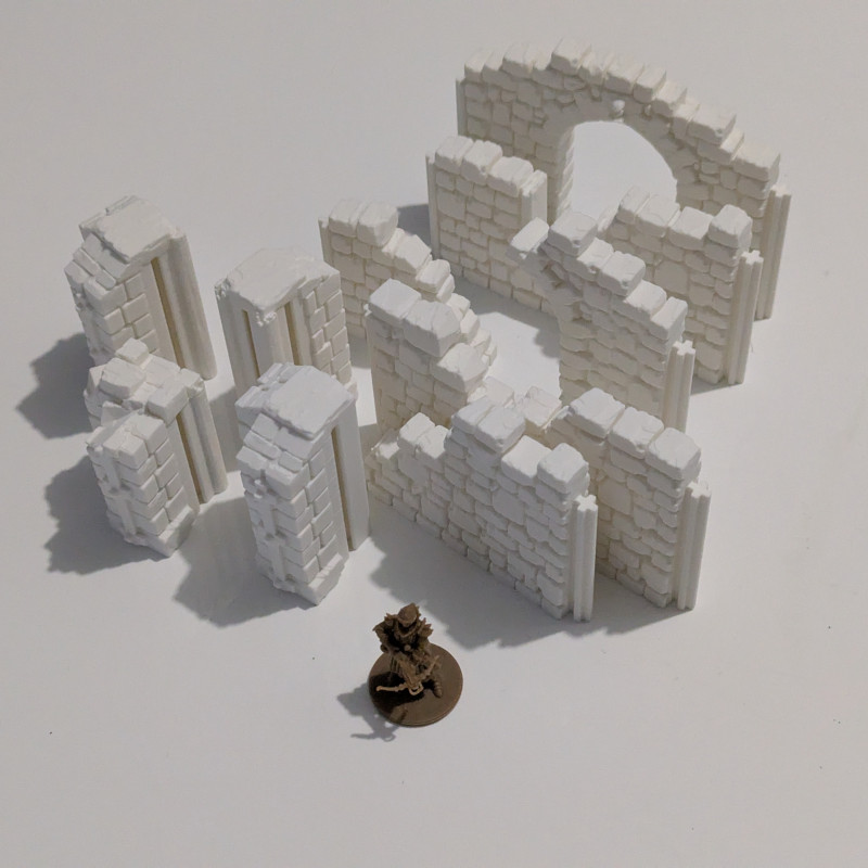 Unutulmuş Harabeler Ruine V4A - 3D Baskı Mimari Modül Seti