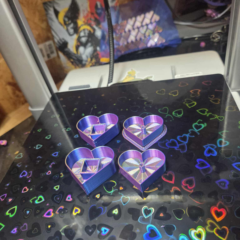 Kalp Şekilli Fidget Buton - Stres Giderici 3D Baskı Oyuncak