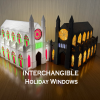 Değiştirilebilir Pencereli Katedral 3D Baskı Dekor - Tatil Temalı