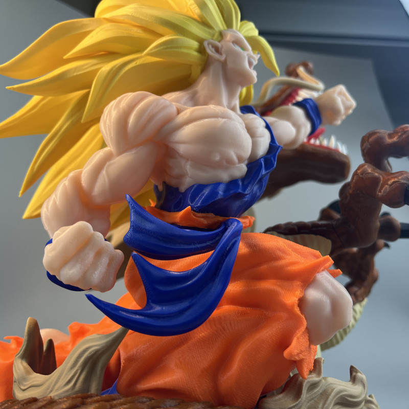 Dragon Ball Super 3 Dragon Fist Goku 3D Baskı Heykel - Anime Koleksiyon