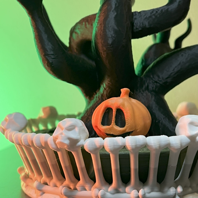 Cadılar Bayramı Bonsai Heykeli - Ürkütücü 3D Baskı Dekor