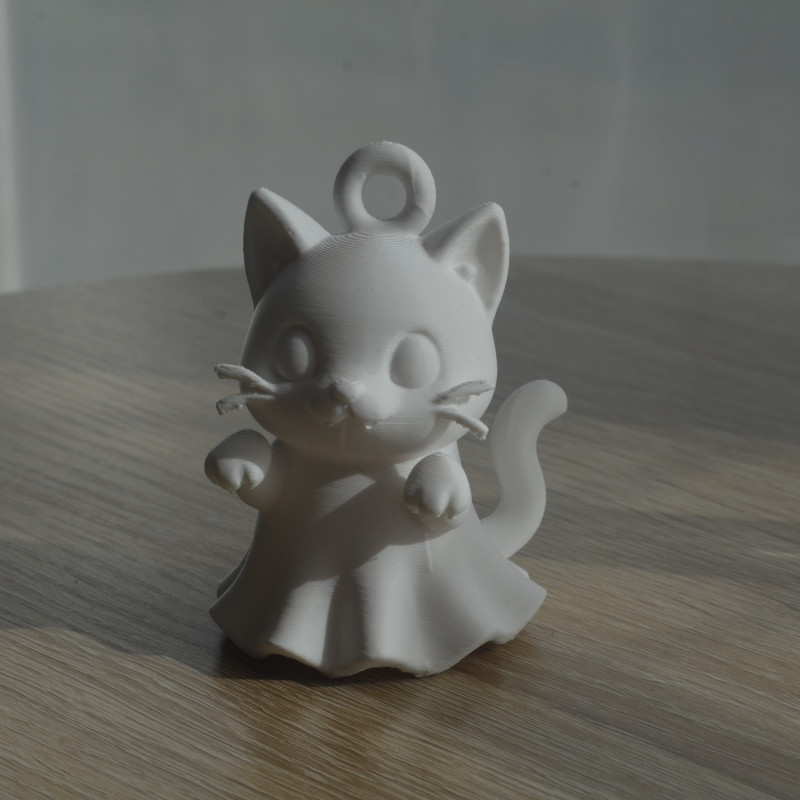 Hayalet Kedi Anahtarlık - Sevimli Cadılar Bayramı Aksesuarı Hayalet Kedi Anahtarlık - Sevimli Cadılar Bayramı Aksesuarı