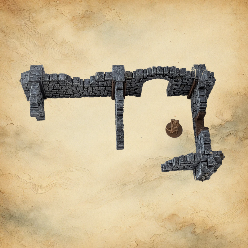 Unutulmuş Harabeler Ruine V4A - 3D Baskı Mimari Modül Seti