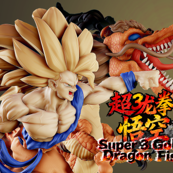 Dragon Ball Super 3 Dragon Fist Goku 3D Baskı Heykel - Anime Koleksiyon