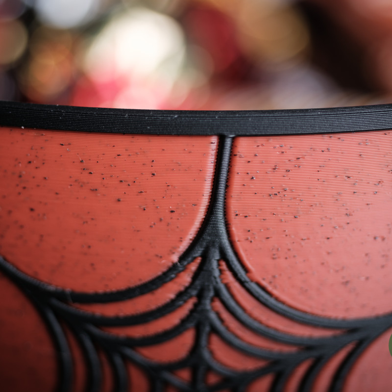 Minimalist Örümcek Ağı Desenli Cadılar Bayramı Şeker Kasesi - 3D Baskı