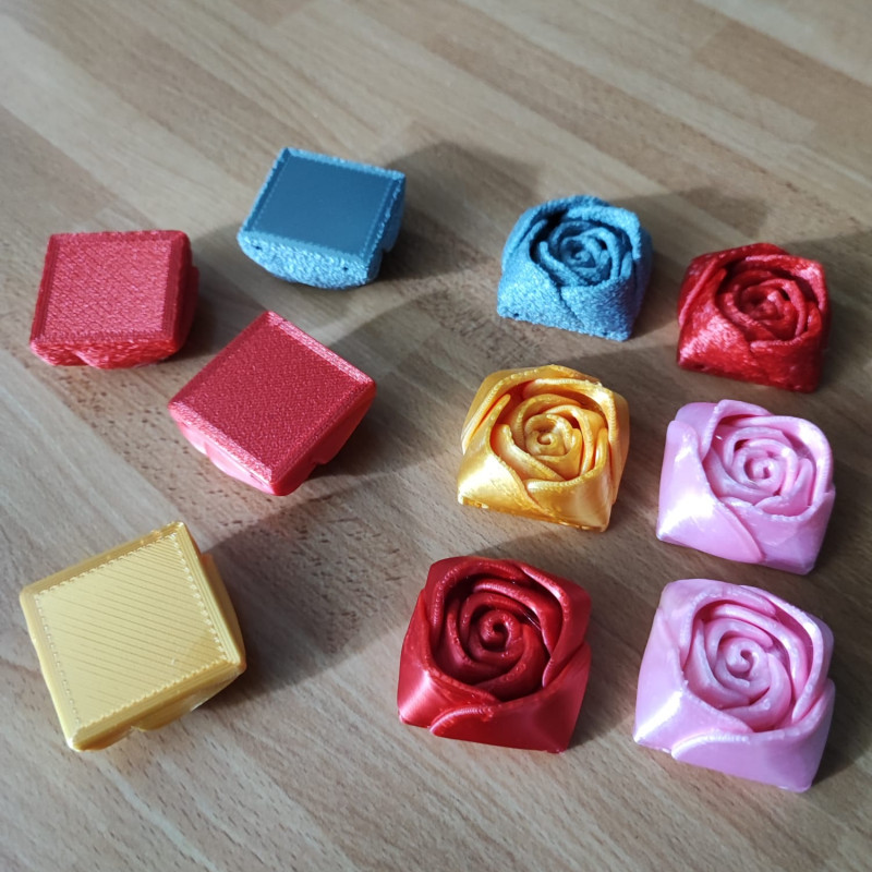 3D Baskı Gül Kare Bileklik - Kadın ve Genç Kız için Şık Aksesuar