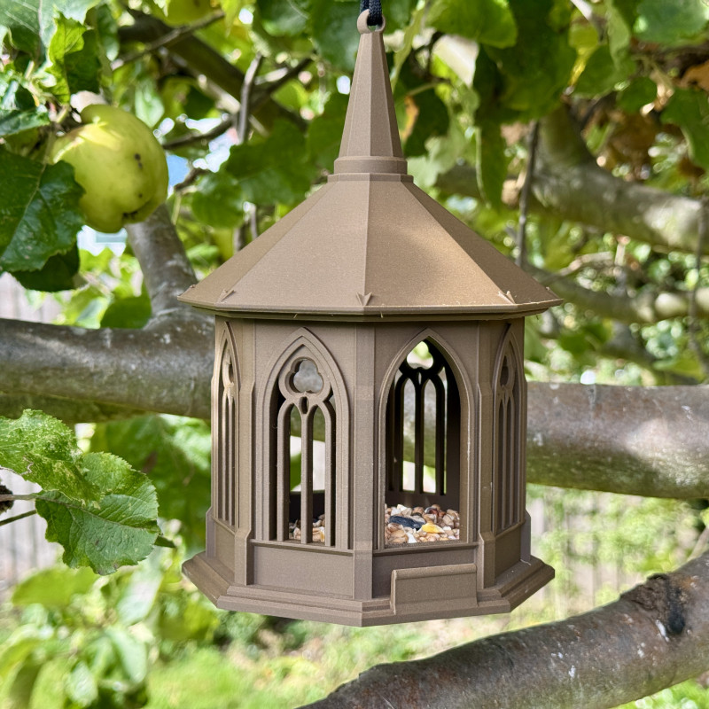 Gotik Katedral Kuş Yemliği - 3D Baskı Bahçe Dekoru