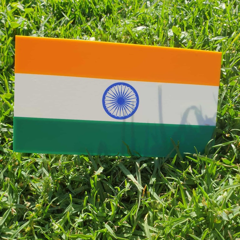 Hindistan Bayrağı 3D Baskılı Dekoratif Model - Eğitim ve Koleksiyon
