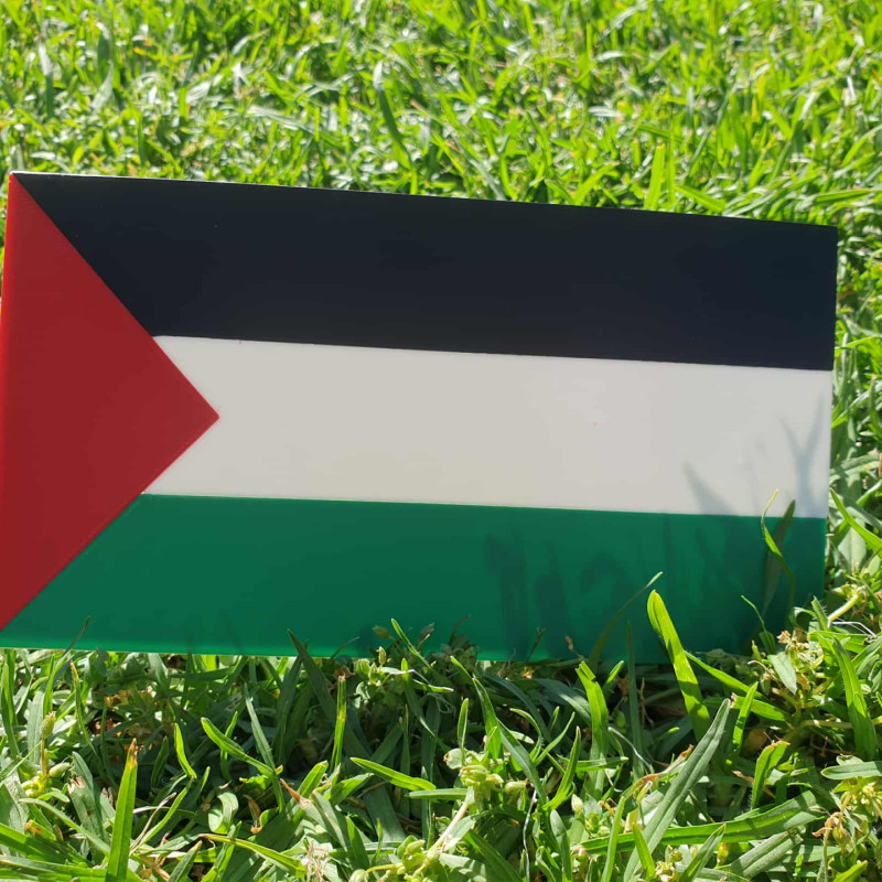 Filistin Bayrağı 3D Baskı Dekoratif Plaket - Özgün Tasarım