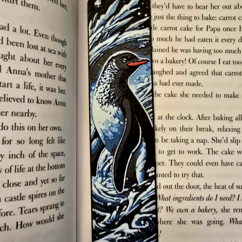 Penguen Kitap Ayracı - 3D Baskılı Tux & Tex Tasarımı