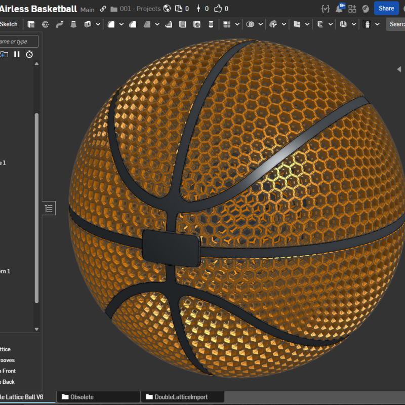 Havalı Peba Airless Basketbol Topu - Özelleştirilebilir Logo