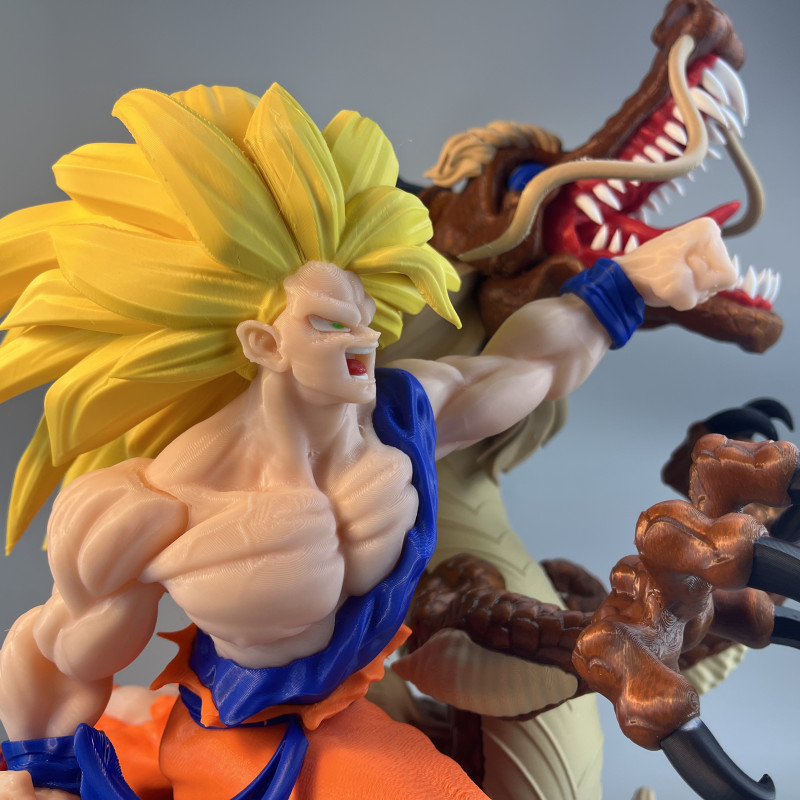 Dragon Ball Super 3 Dragon Fist Goku 3D Baskı Heykel - Anime Koleksiyon