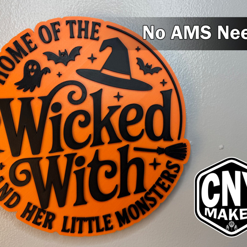 Cadı ve Canavarlar Halloween Duvar Dekoru - 3D Baskılı