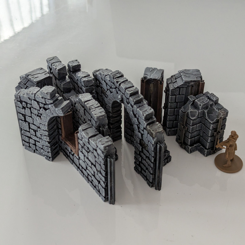 Unutulmuş Harabeler Ruine V4A - 3D Baskı Mimari Modül Seti