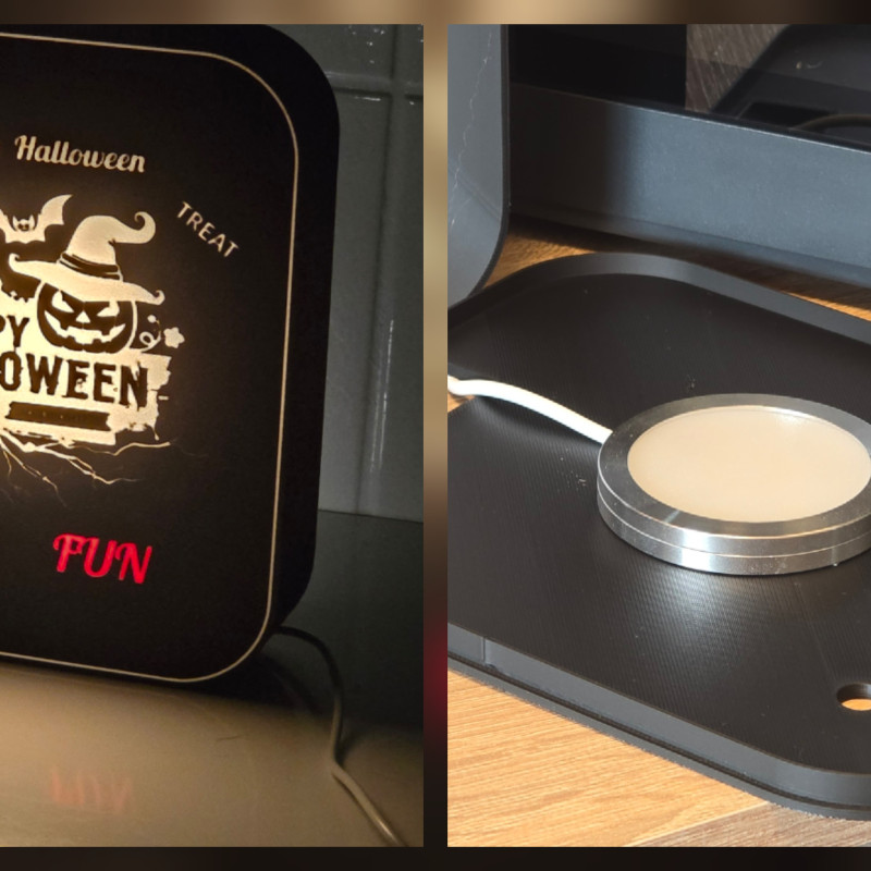 Cadılar Bayramı LED Işık Kutusu - 3D Baskı Dekoratif Lamba