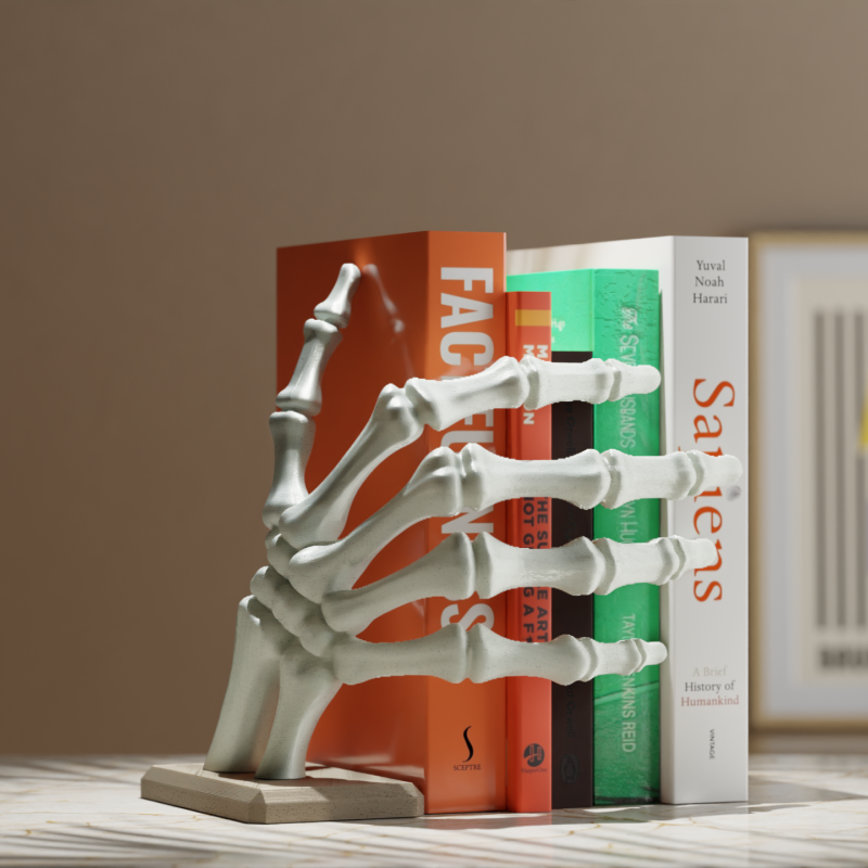 İskelet El Kitap Durdurucu - Cadılar Bayramı Dekoru