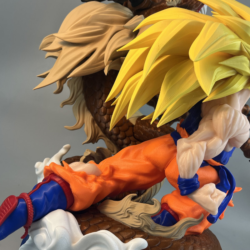 Dragon Ball Super 3 Dragon Fist Goku 3D Baskı Heykel - Anime Koleksiyon