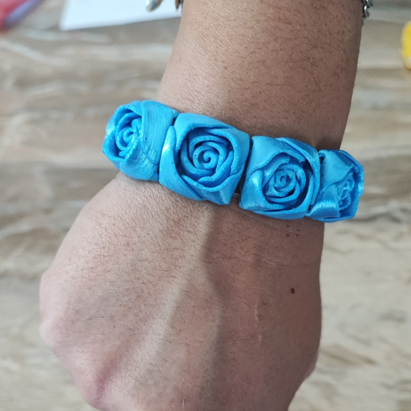 3D Baskı Gül Kare Bileklik - Kadın ve Genç Kız için Şık Aksesuar