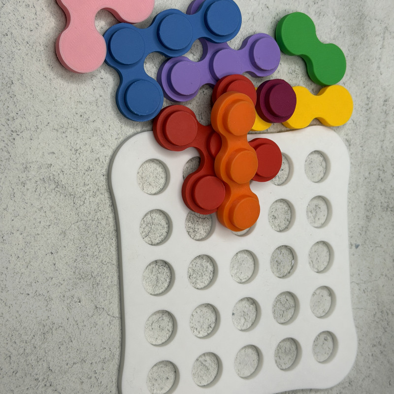 3D Baskılı Zeka Oyunu - 5 Farklı Zorluk Seviyeli Puzzle Seti