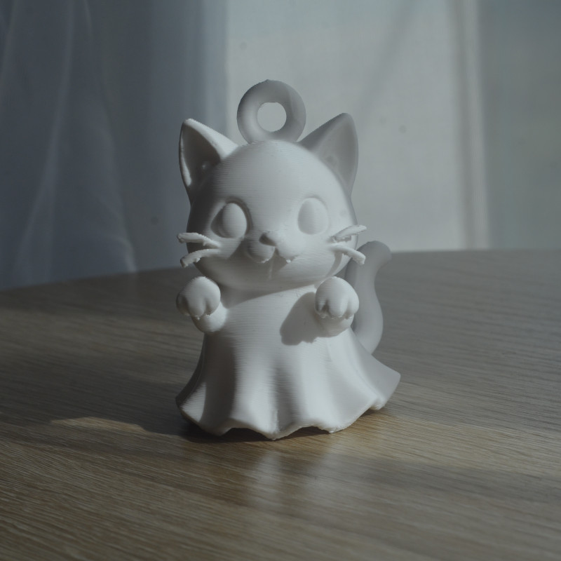 Hayalet Kedi Anahtarlık - Sevimli Cadılar Bayramı Aksesuarı Hayalet Kedi Anahtarlık - Sevimli Cadılar Bayramı Aksesuarı