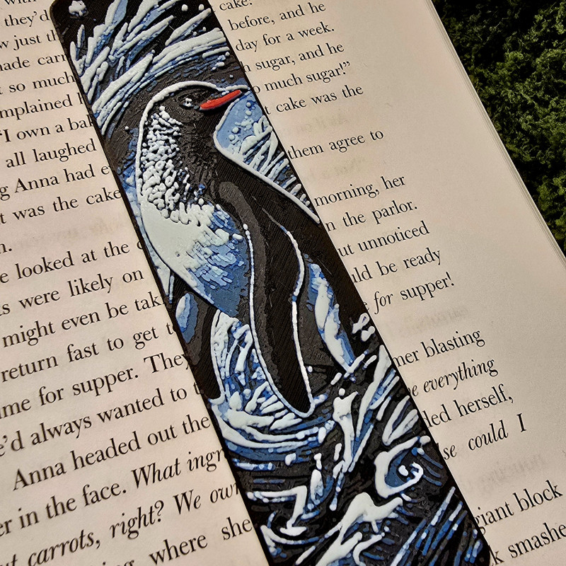 Penguen Kitap Ayracı - 3D Baskılı Tux & Tex Tasarımı