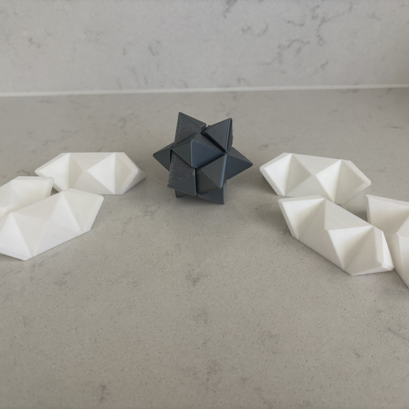 3D Geometrik Zeka Bulmacası Yıldız Küp - Zihin Açıcı Puzzle