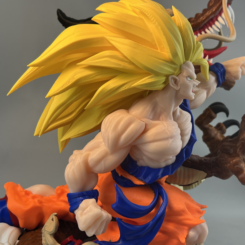 Dragon Ball Super 3 Dragon Fist Goku 3D Baskı Heykel - Anime Koleksiyon