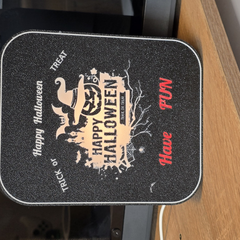 Cadılar Bayramı LED Işık Kutusu - 3D Baskı Dekoratif Lamba