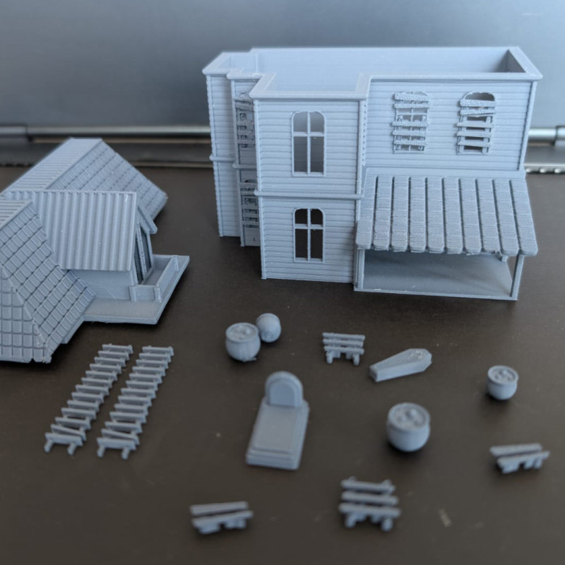 Işıklı Cadılar Bayramı Hayalet Evi - 3D Baskı Dekorasyon