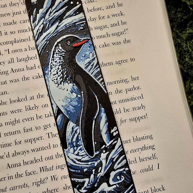 Penguen Kitap Ayracı - 3D Baskılı Tux & Tex Tasarımı